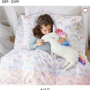 Pottery Barn Kids Rainbow Cloud Organic Sheet Set & Pillowcases Full